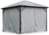 HOME DELUXE - Vorhänge LED Solar Pavillon Azur - Farbe Grau - 100% Polyester -...