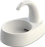 TRIXIE Trinkbrunnen Curved Stream, Kunststoff, 2,5 l/25 &times; 24,5 &times; 35 cm, wei&szlig;