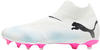 Puma Men Future 7 Match+ Ll Fg/Ag Soccer Shoes, Puma White-Puma Black-Poison Pink,