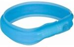 TRIXIE Leuchthalsband f&uuml;r Hunde M-L blau &ndash; Leuchtendes Hundehalsband, ideal f&uuml;r