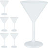 Relaxdays Martini Gläser Kunststoff, 6er Set, bruchfest & BPA-frei, Mehrweg