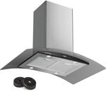 Klarstein Dunstabzugshaube 90cm, Abluft Dunstabzugshaube mit...