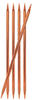 KnitPro K31009 Strumpfstricknadeln, Wood, Braun, 15cm, 4mm, 5 Count