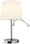 Lindby Tischlampe Benjiro (Modern) in Chrom aus Textil (2 flammig, E27) -
