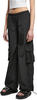 Urban Classics Damen TB6044-Ladies Wide Crinkle Nylon Cargo Pants Hose, Black, XS