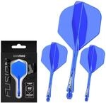 WINMAU Darts Fusion Integrated Flight & Shaft System - No.2 Shape & Design - Blau