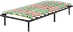 i-flair Metallbett Tellerlattenrost 80x200 cm auf F&uuml;&szlig;en, G&auml;stebett Ergo IF57 mit