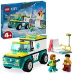 LEGO City Rettungswagen und Snowboarder, Krankenwagen-Spielset mit...