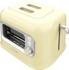 Cecotec Vertikaler Toaster RetroVision Yellow, 700W Leistung, 2 Extra-breite