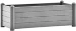 vidaXL Garten-Hochbeet PP Steingrau 100x43x35 cm