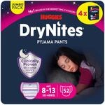 Huggies DryNites Nachtwindeln M&auml;dchen 8-13 Jahre, 52 St&uuml;ck, Pyjama Pants