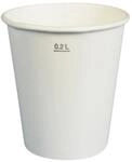 Papstar 14770 Einwegtrinkbecher, Pappe, PE-beschichtet, wei&szlig;, 100 St&uuml;ck