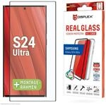 Schutzglas + Schutzh&uuml;lle f&uuml;r Galaxy S24 Ultra Real Glas 10H FC + Case