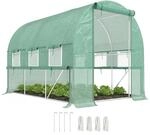 Outsunny Foliengew&auml;chshaus mit UV-Schutz f&uuml;r Garten 2,95 x 2 x 2 m Gr&uuml;n