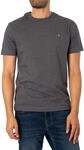 GANT Herren Normales Schild-T-Shirt, Dusty Navy