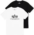 Alpha Industries Herren Basic Big Logo T-Shirt 2er Pack