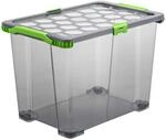Rotho Evo Total Protection Aufbewahrungsboxen mit Deckel und Rollen 65l | Boxen