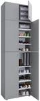 VCM Holz-Schuhschrank, Ma&szlig;e: H. 240 x B. 70 x T. 39 cm, Allzweckschrank, 9...