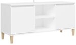 vidaXL TV Schrank mit Massivholz-Beinen Lowboard Sideboard Fernsehschrank