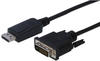 DIGITUS DisplayPort Adapterkabel - DP auf DVI(24+1) - Full-HD - 5m - Verriegelung,