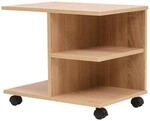 vidaXL Beistelltisch mit Rollen 50x35x42cm Eichenbraun Rollregal B&uuml;cherregal