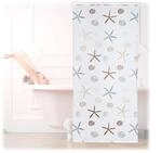 Relaxdays Duschrollo Ocean, wasserabweisend, Muschel Badrollo Wanne u. Dusche,