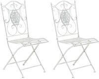CLP 2er-Set Gartenstuhl Sibell im Landhausstil, aus Metall mit klappbarem...