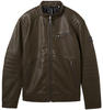 TOM TAILOR Herren Fake-Lederjacke im Biker-Style, 30513 - Buffalo Brown Fake Leather,