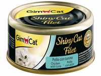 GimCat ShinyCat Filet - Huhn mit Thunfisch - 24 x 70 g