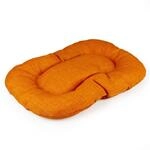 duvoplus, Ovales Kissen, gen&auml;ht Tangerine, 50 x 35 x 6,5 cm, Orange, gepolstertes