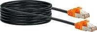 SCHWAIGER CAT7 Netzwerkkabel S/FTP Ste/Ste 5,00m schw/oran