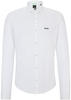 BOSS Herren B Motion Regular-Fit Hemd aus gestricktem Baumwoll-Piqué Weiß XL