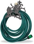Relaxdays Gartenschlauchhalter, Gusseisen, Eule, mit Motiv, nostalgisch,