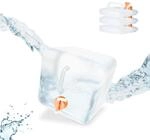 Relaxdays Faltbarer Wasserkanister 4er Set, 5 l, Faltkanister mit Hahn, BPA-frei,