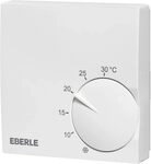 Eberle Raumregler Cremewei&szlig; (extra Flach, Temperaturregler von 5 - 30 Grad)