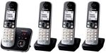 Panasonic KX-TG6824GB DECT Schnurlostelefon mit Anrufbeantworter (Telefon mit 4