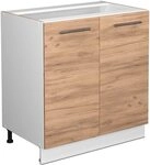 Vicco K&uuml;chenunterschrank Fame-Line, Goldkraft Eiche/Wei&szlig; 80 cm