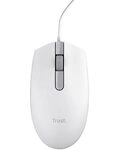 Trust TM-101W Maus USB Optisch Wei&szlig; 3 Tasten 1200 DPI Integriertes Scrollrad