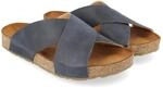 HAFLINGER Bio Mio Leder Pantolette Sandale Unisex Blau (Country Marine 1655), Gr 40