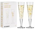 RITZENHOFF 6031007 Champagnerglas 200 ml - Serie Goldnacht 2er Set F24 -