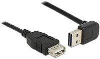 DeLock Easy-USB-Kab.2.0 A(gewink. ob/un) -> A-Bu 0.5m schwarz 2.0 Typ-A Stecker