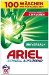 Ariel Schnell Aufl&ouml;sendes Pulverwaschmittel Universal+ 6 kg, 100 Waschladungen,
