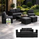 Juskys Polyrattan Gartenm&ouml;bel Set Salou - Outdoor Lounge wetterfest 6 Personen...