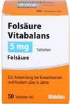 FOLS&Auml;URE VITABALANS 5 mg Tabletten 50 St