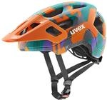 uvex React jr. Kinderfahrradhelm, Papaya camo matt, 52-56 cm | individuelle