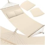 tectake&reg; Doppel H&auml;ngematte Outdoor, XXL Stoff Schaukeltuch, Sonnenliege 2...