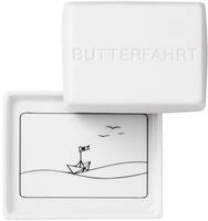 R&auml;der Butterdose 1/4 Butterfahrt 11x9,5x5,4cm