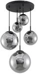 Lindby Pendelleuchte Teeja (Retro, Vintage Antik) in Alu aus Glas (5 flammig E27) -