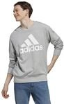 adidas Herren Essentials French Terry Big Logo Sweatshirt, Medium Grey Heather, L