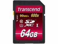 Transcend Ultimate-Speed SDXC Class 10 UHS-1 64GB Speicherkarte (bis 90MB/s...
